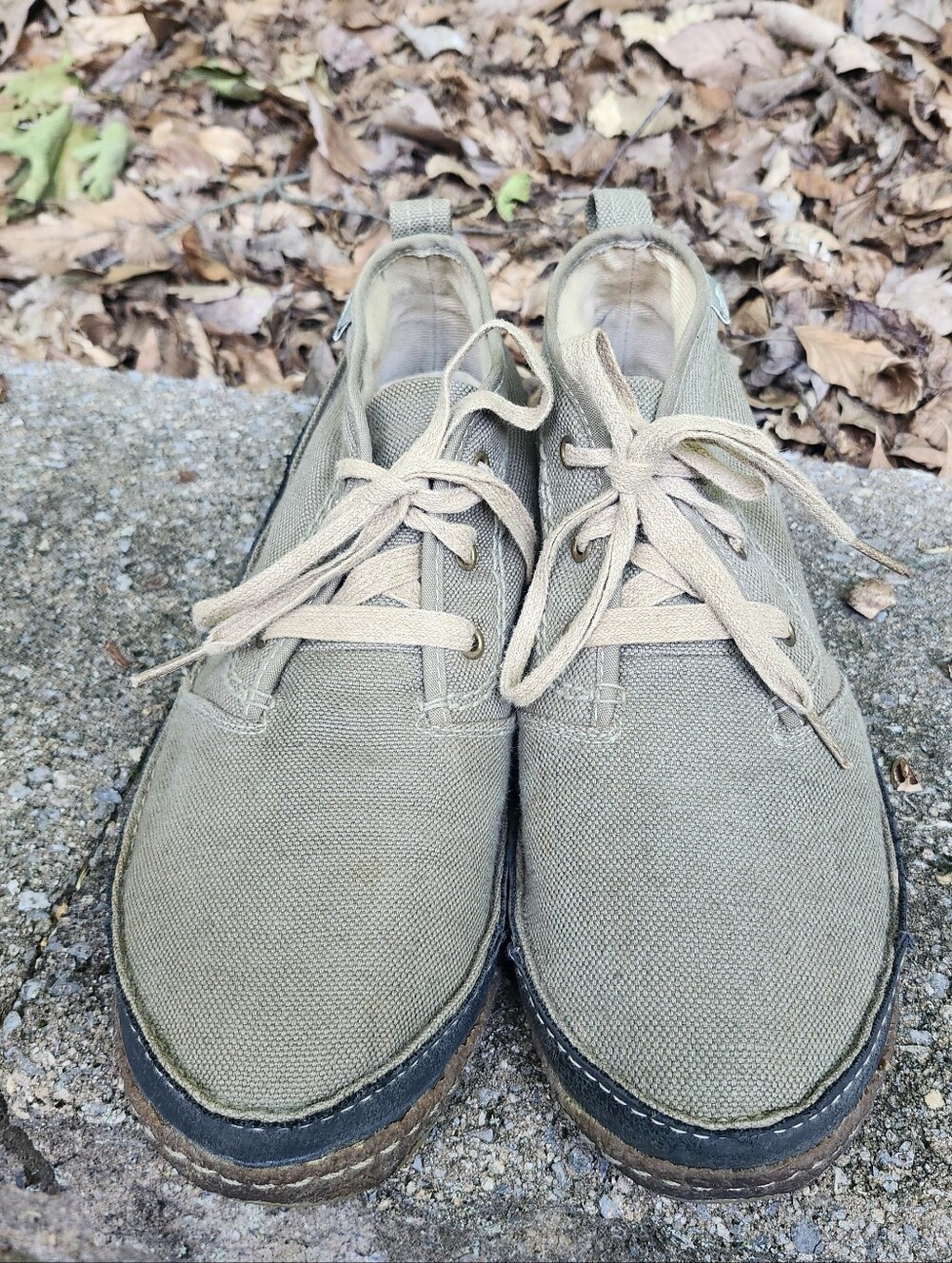 Men's Simple brand "Green Toe" canvas rubber soled flat Chukka eco-vegan design